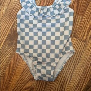 Checkered Blue and White Swimsuit